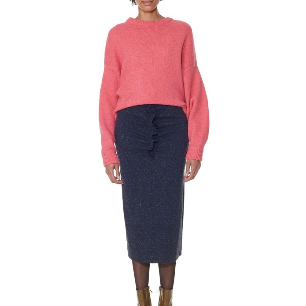 Tibi Shetland Oversized Sweater Shrimp / Coral Red